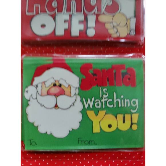 Vintage Eureka Christmas Gift Trims " Please Don't Peek "Tags Rare - Picture 4 of 7